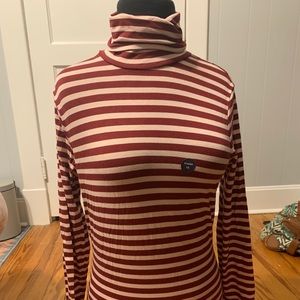 Lands end striped shaped turtle neck